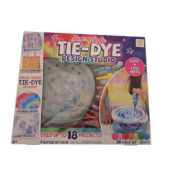 Tie-Dye Design Studio Kit – DIY Fabric Art Set with 18 Pieces - Picture 1 of 2